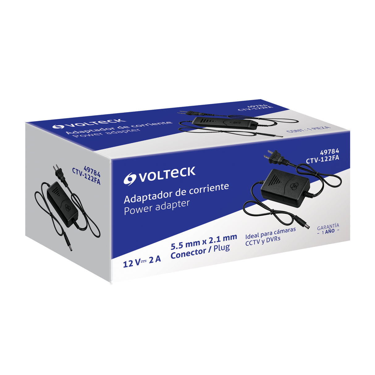 Fuente de Alimentación 12 V 2 a para Cctv, Volteck