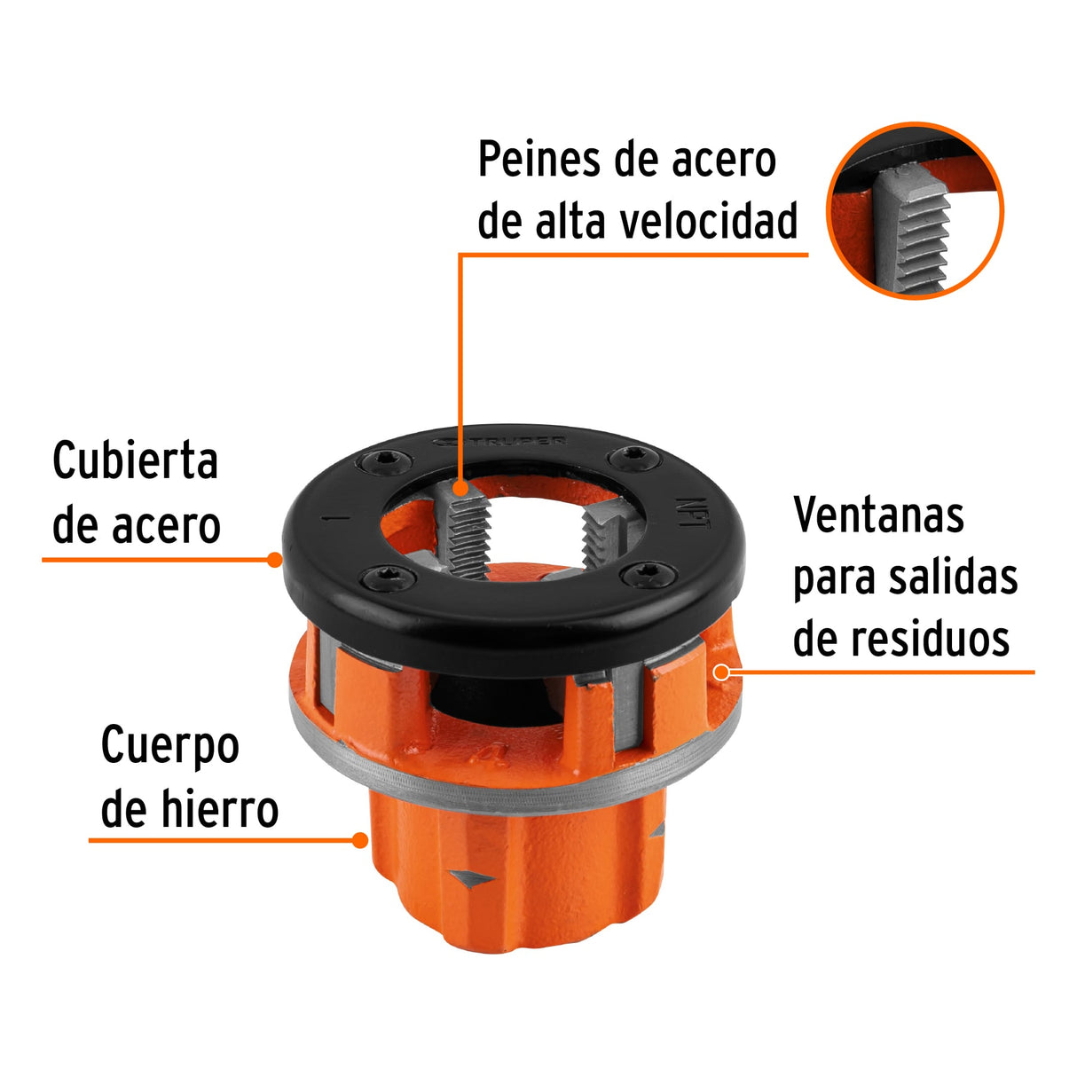 Dado 1' para Tarrajas TA-850 y TA-851, Truper