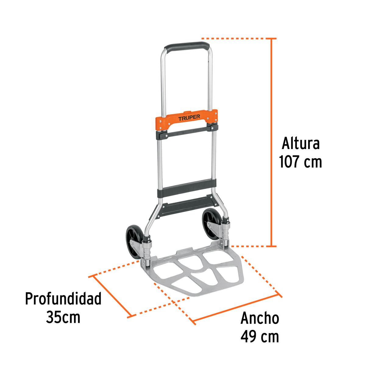 Diablo de Carga, Plegable, 120 kg, Truper