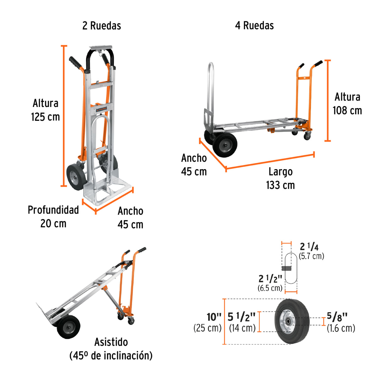 Diablo Convertible de Aluminio 3 en 1, Truper