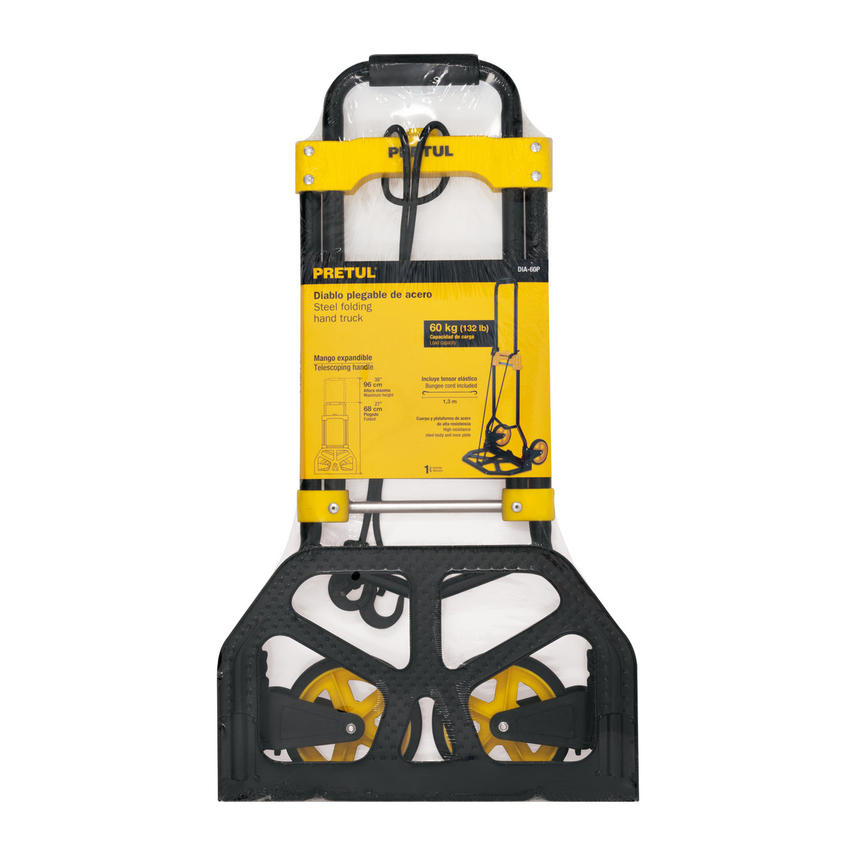 Diablo de Carga, Plegable, Acero, 60 kg, Pretul