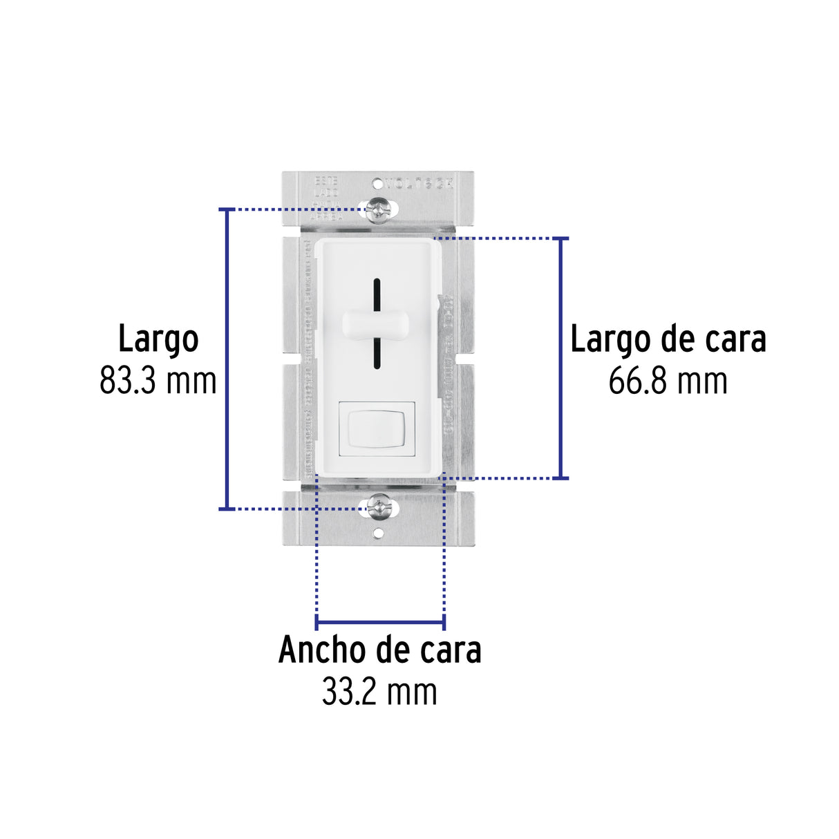 Atenuador de Luz Deslizable con Interruptor, Línea Classic