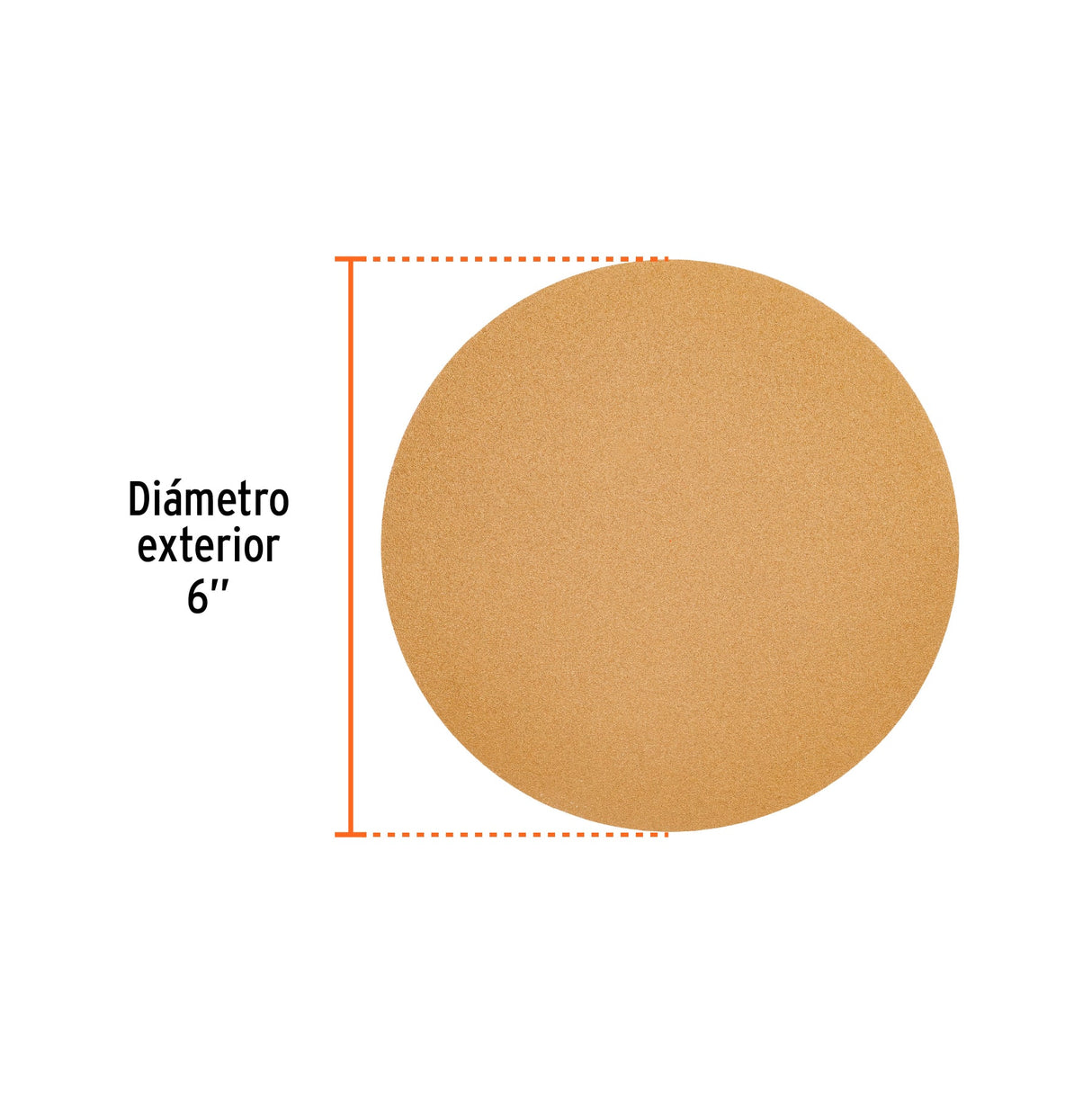 Paquete con 5 Discos de Lija 6' Grano 120, Ciegos, Truper
