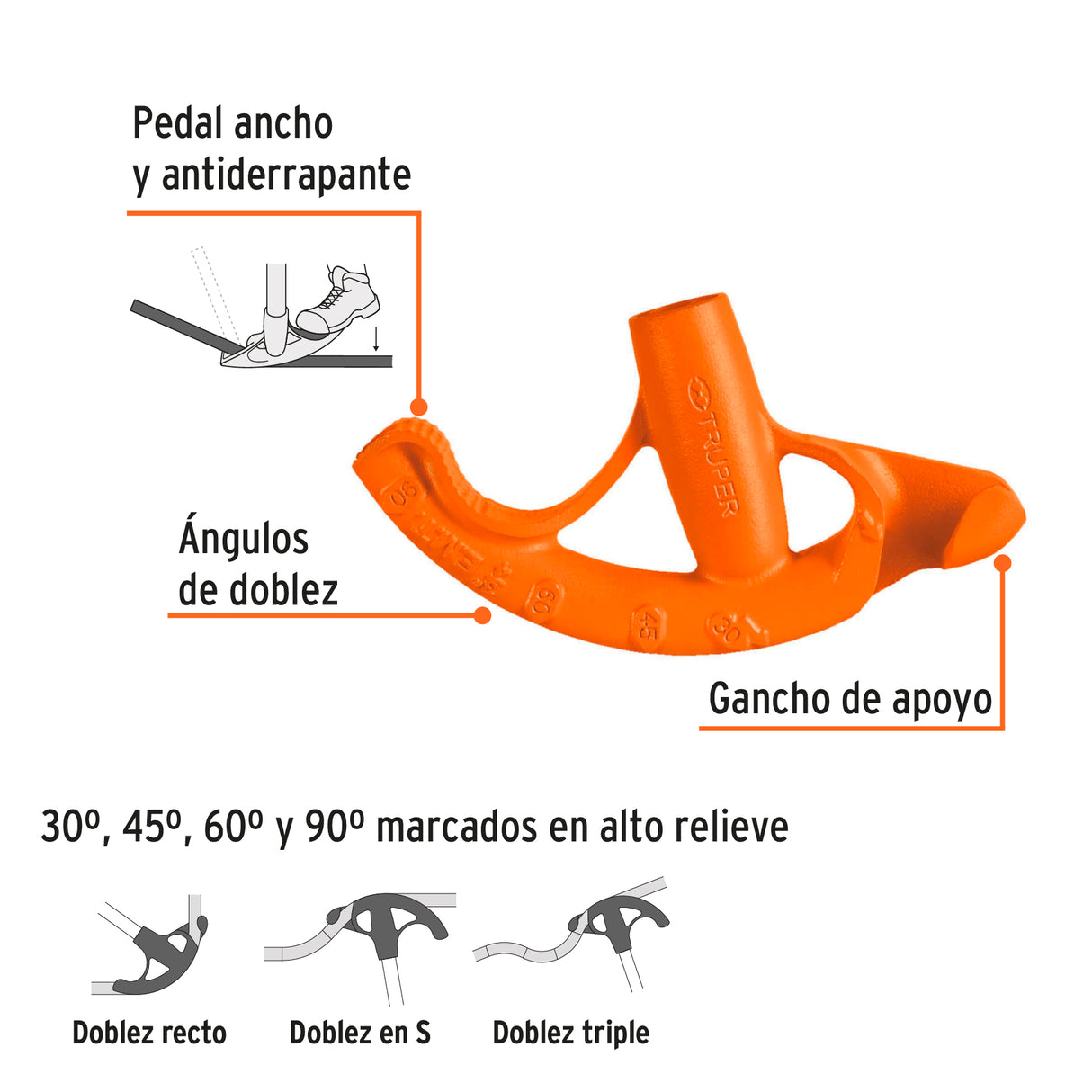 Doblador de Tubo Conduit 3/4', Truper