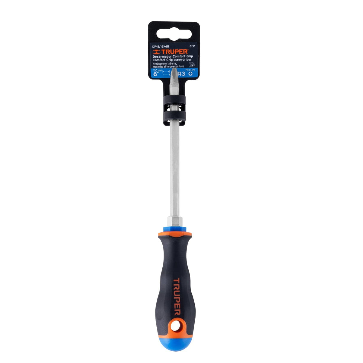 Desarmador de Cruz 5/16' X 6' Mango Comfort Grip, Truper