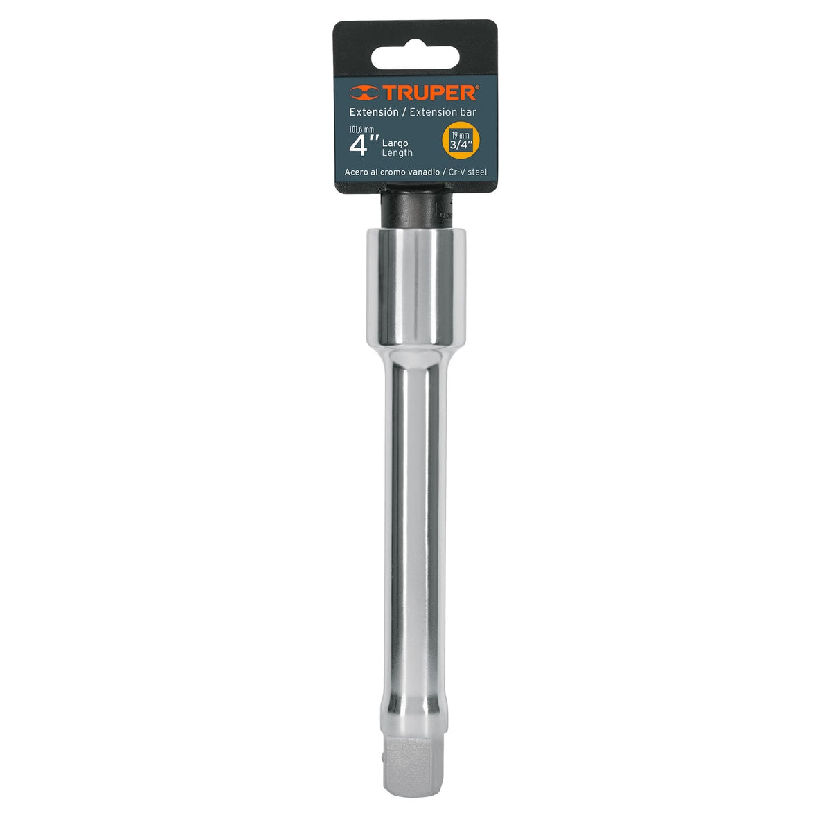 Extensión Cuadro 3/4' para Matraca, Largo 4', Truper