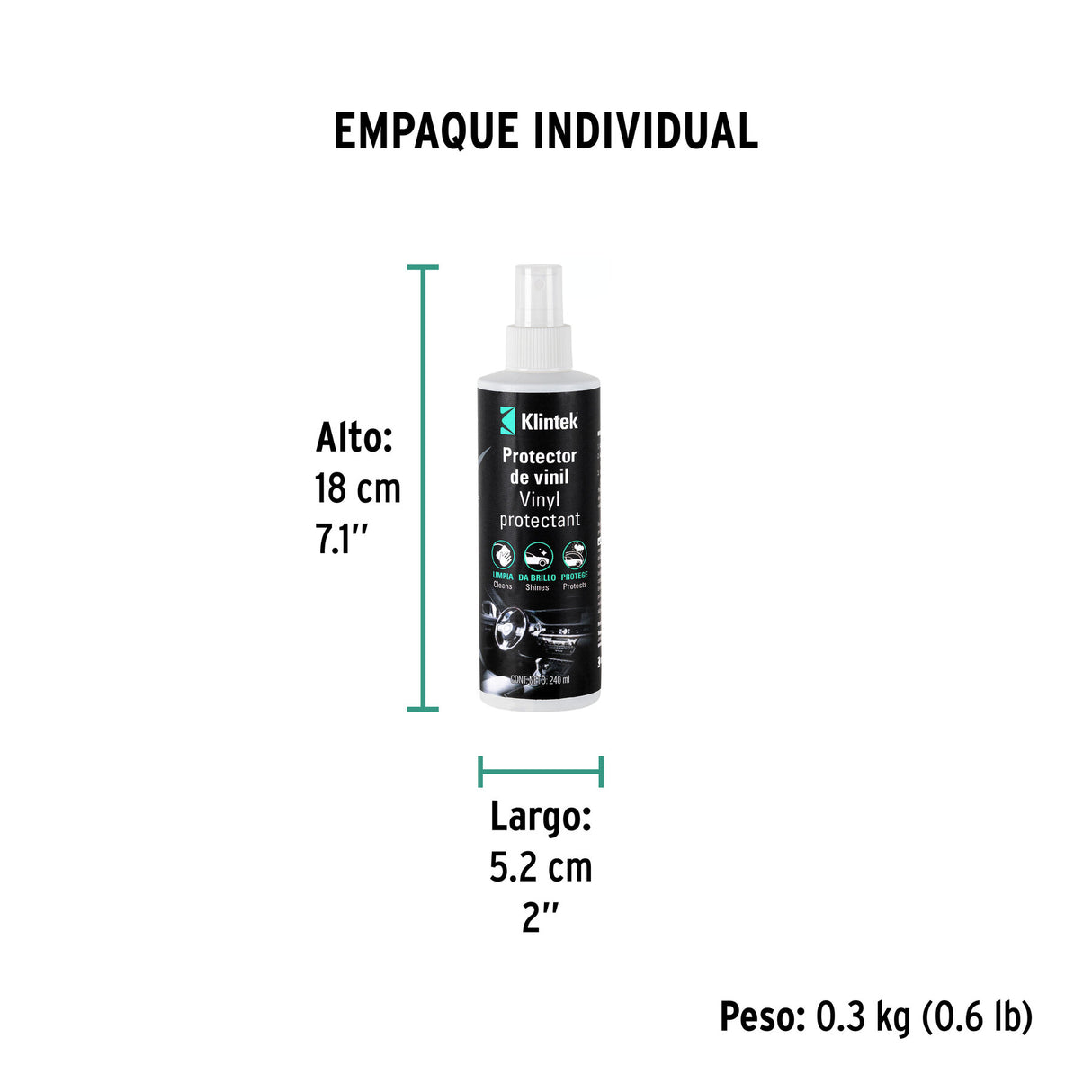 Líquido Protector de Vinil, 240 ml, Klintek