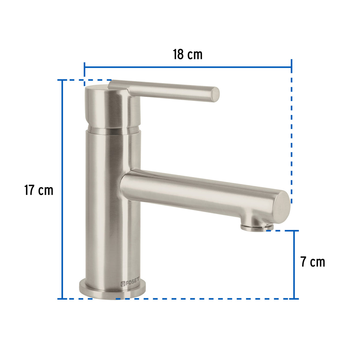 Monomando Corto Satín para Lavabo, Foset Element