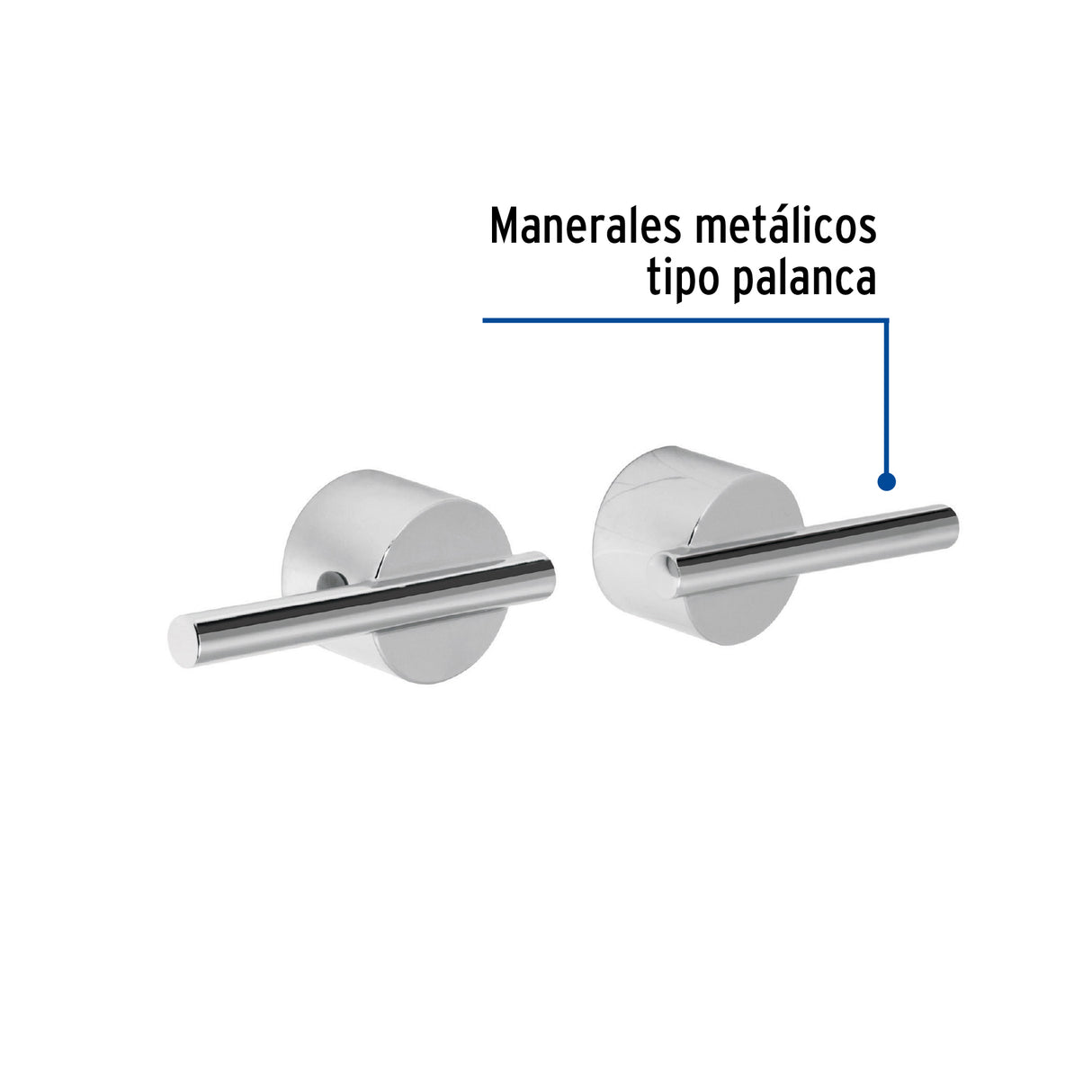 Juego Manerales Mezcladora de Pared, Lavabo, Cromo, Element