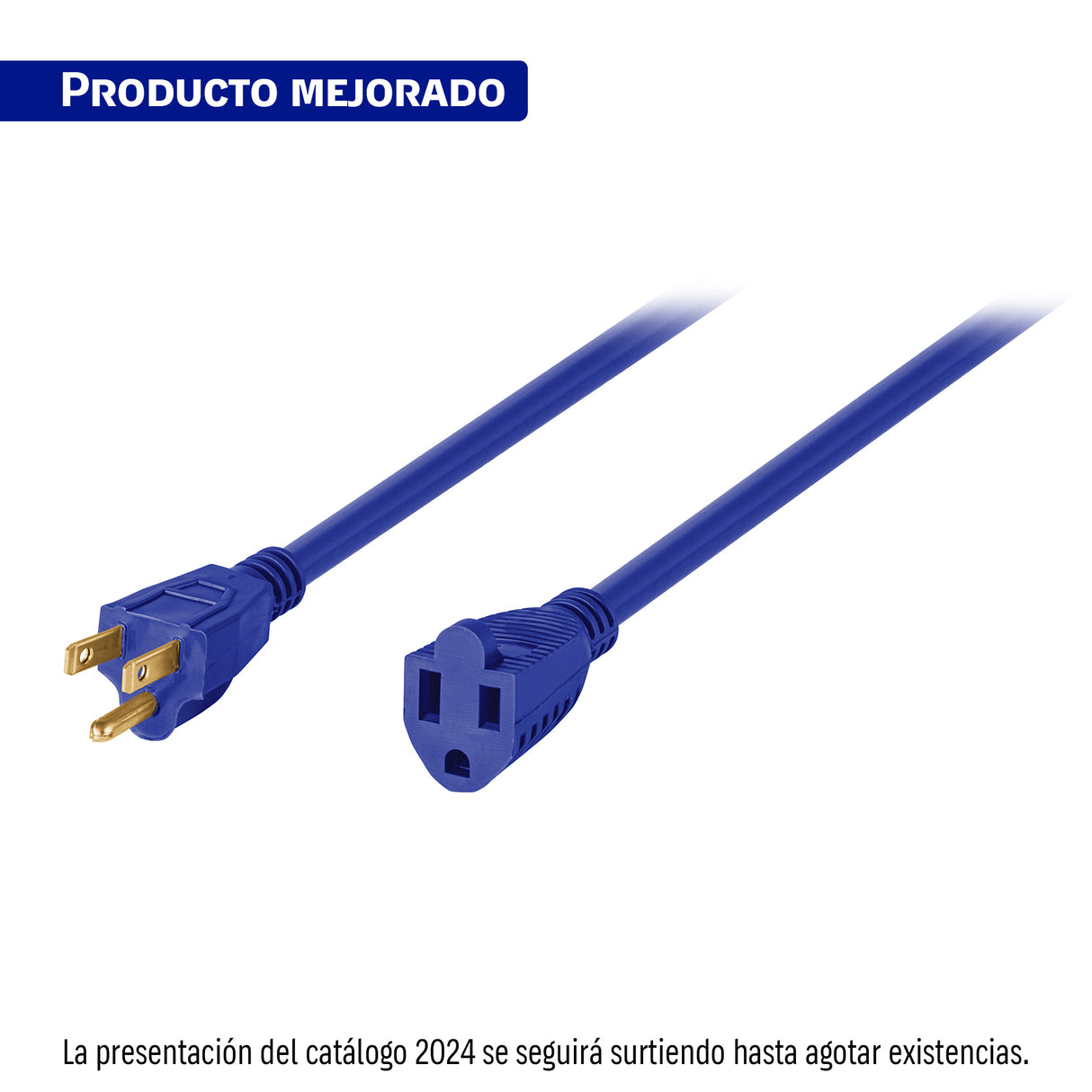 Extensión de uso rudo aterrizada 10 m calibre 16, Volteck