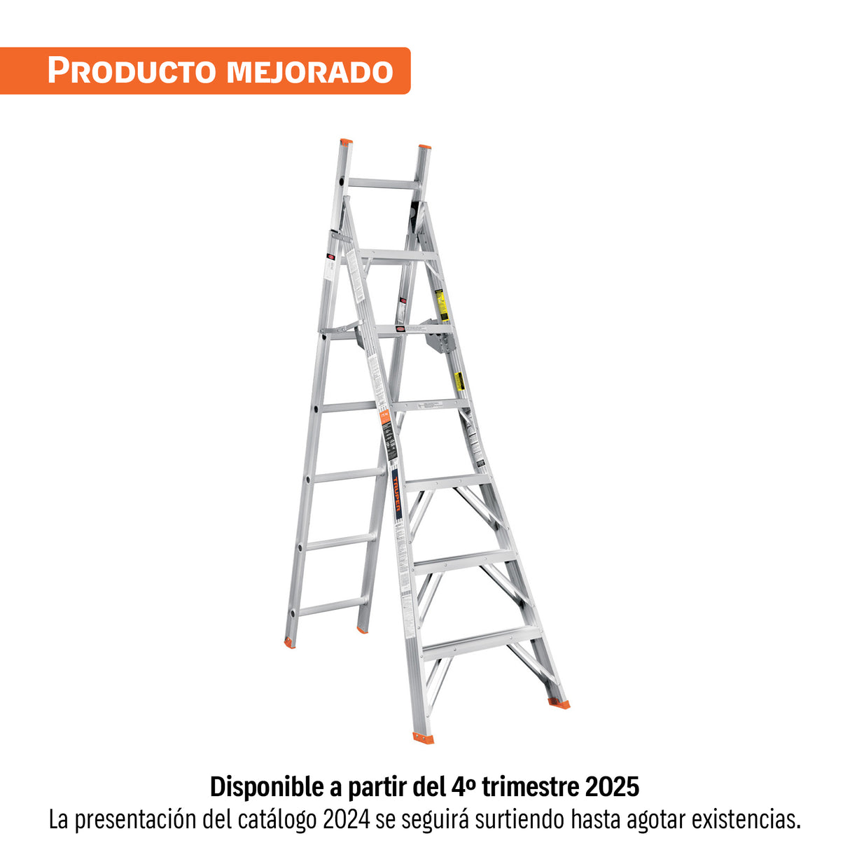 Escalera Convertible, Tipo Ll, 13 Escalones, Truper