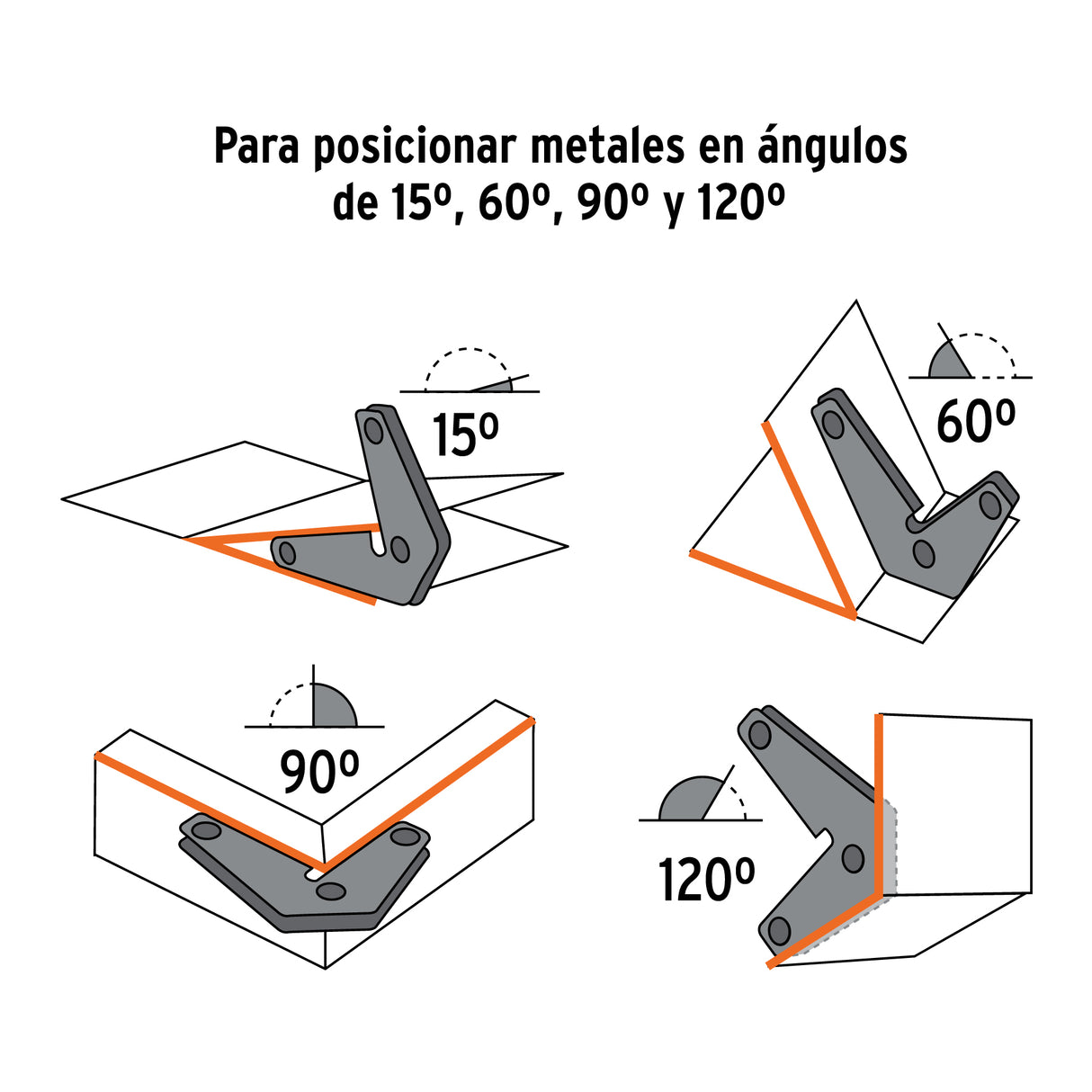 2 Escuadras Magnéticas Esquineras 2-3/4' Carga 11 kg, Truper
