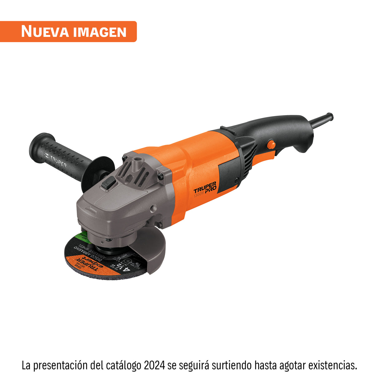 Esmeriladora Angular 4-1/2', 1300 W, Truper Pro