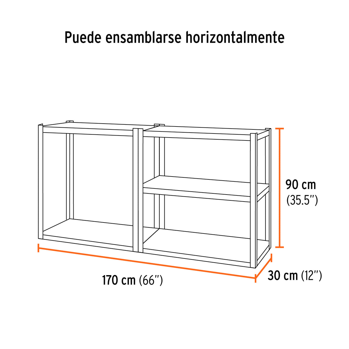 Estante Metálico 5 Repisas Capacidad 80 kg, 180X30X85, Truper