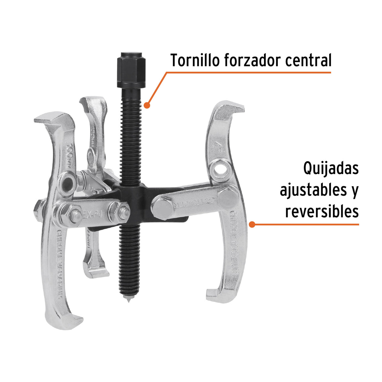 Extractor de Poleas, 3 Quijadas, 4', Truper