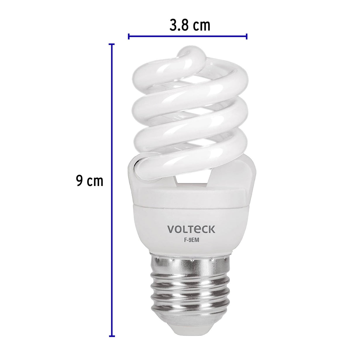 Pack de 4 Lámparas Espiral Mini T2 9 W Luz de Día, en Caja