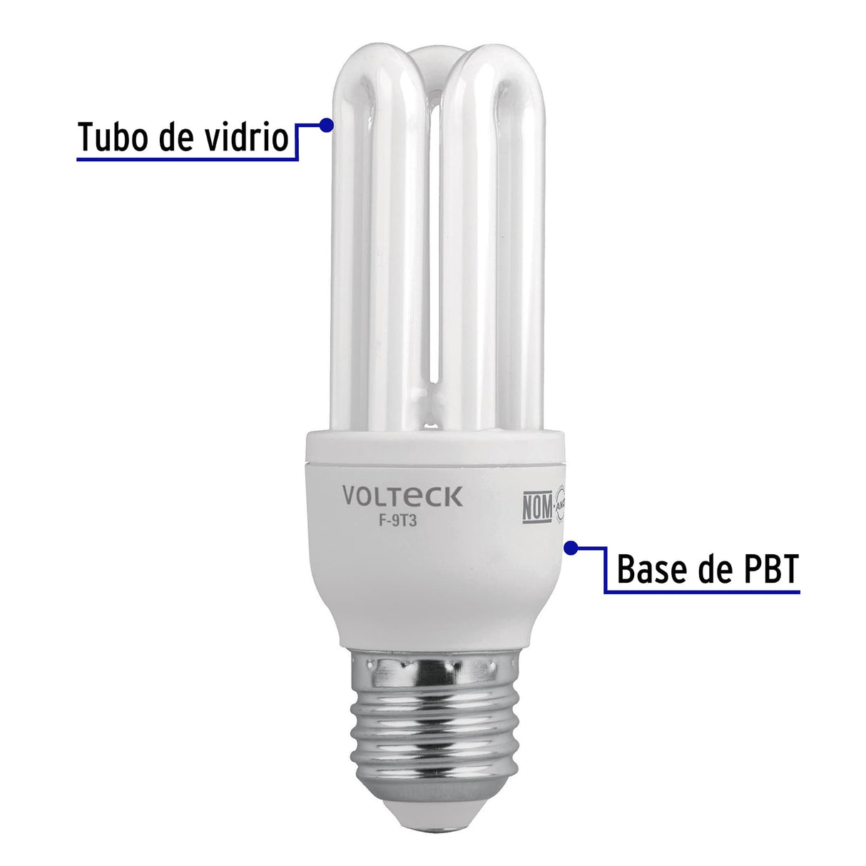 Lámpara Triple T3 9 W Luz de Día en Blíster, Volteck