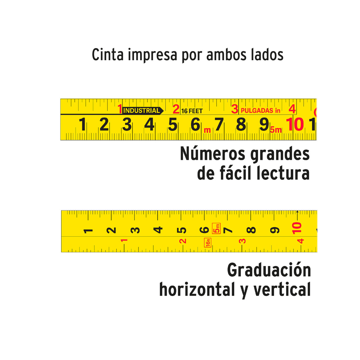 Flexómetro Auto-lock Contra Impactos 5 m Cinta 19 mm, Truper