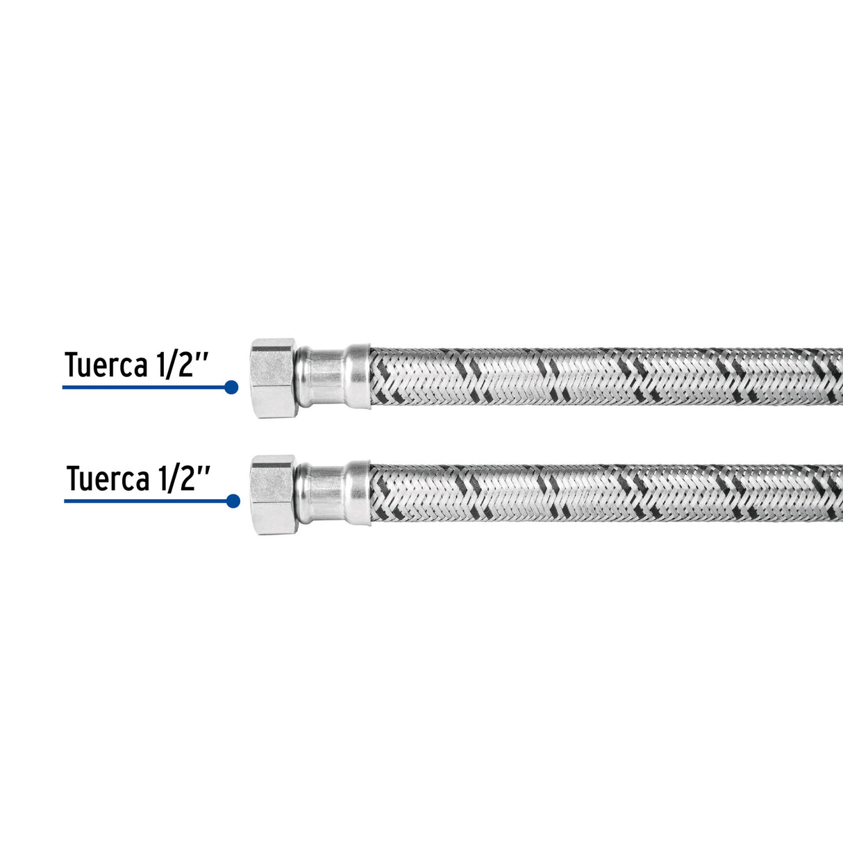 Manguera para Boiler, Acero Inox, 1/2'X1/2', 150 cm, Foset