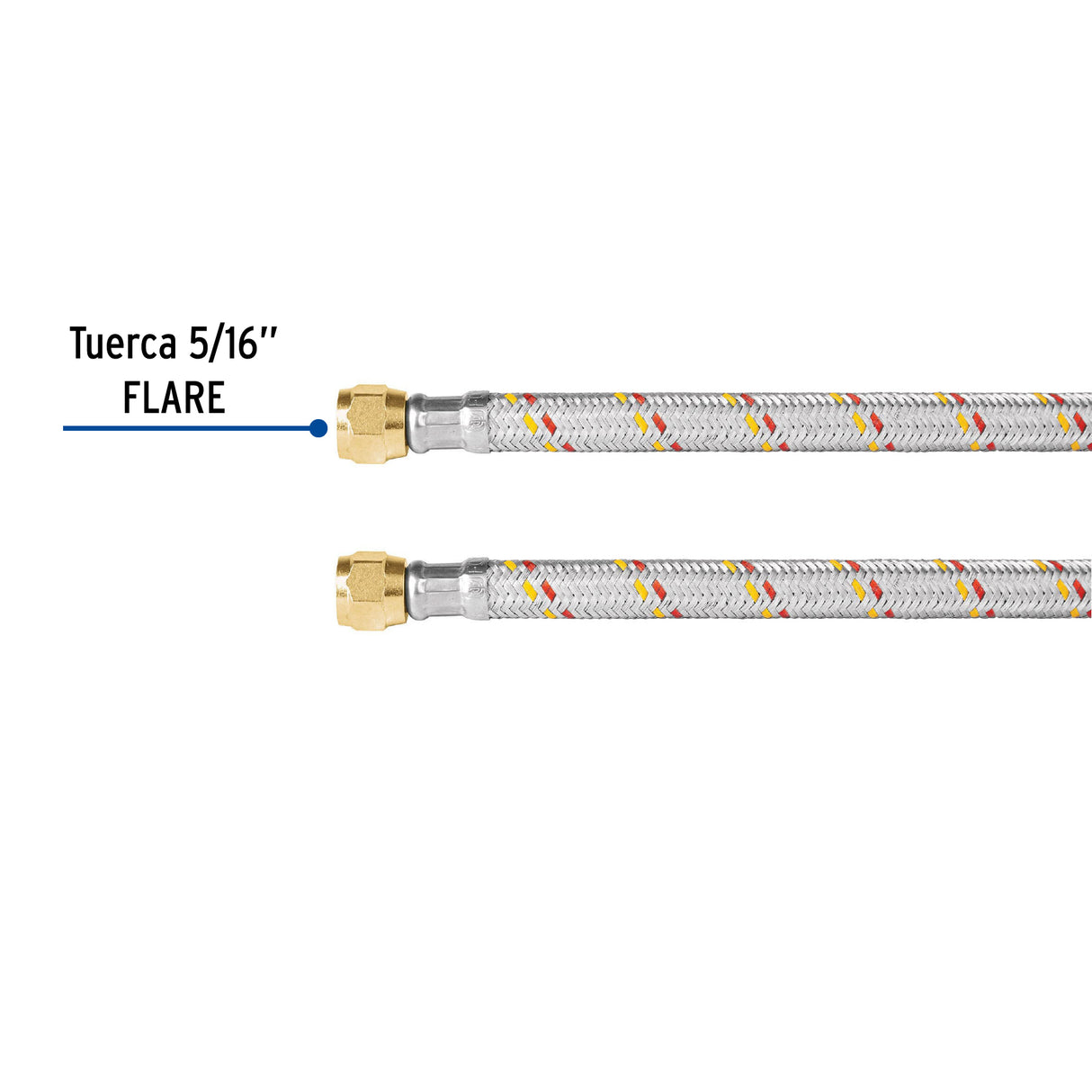 Manguera para Gas, Aluminio, 5/16' Flare, 60 cm, Foset Basic
