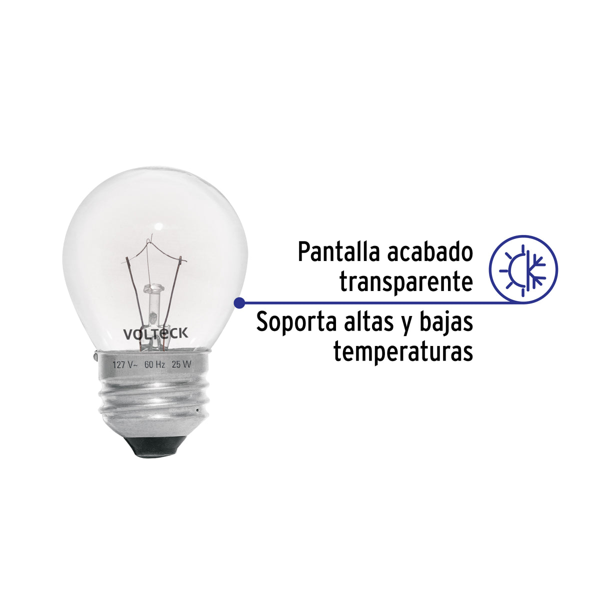 Foco Incandescente 25 W para Horno/Refrigerador, Transparente