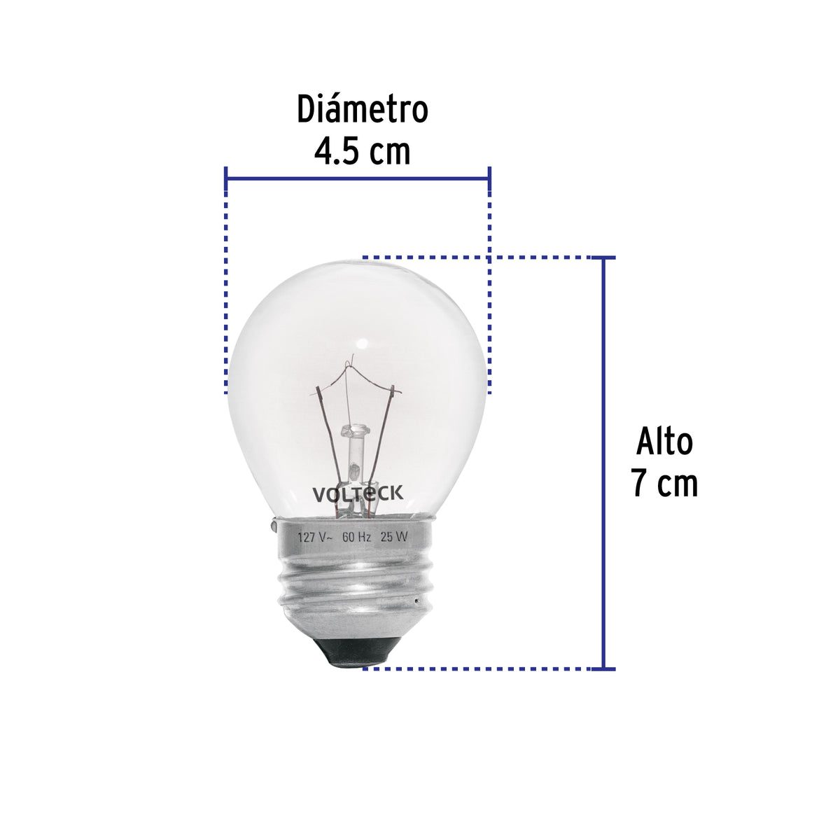Foco Incandescente 25 W para Horno/Refrigerador, Transparente