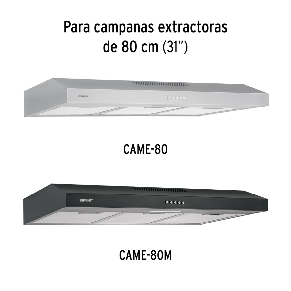 Juego de 3 Filtros de Aluminio para Campana CAME-80
