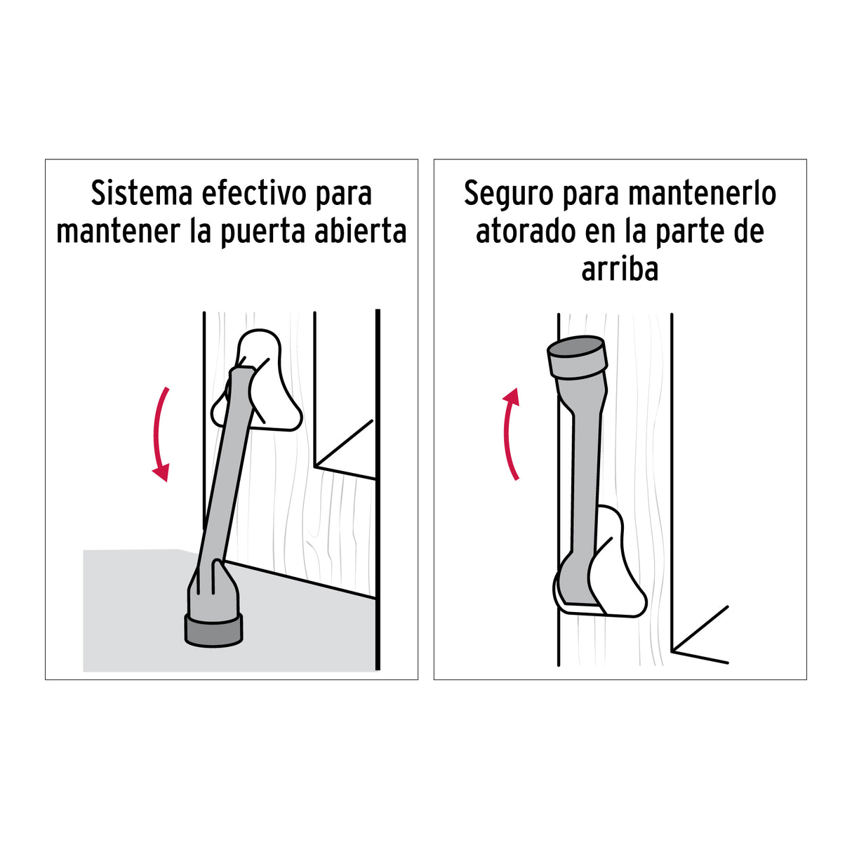 Fijapuerta Metálico, Acabado Latón Brillante, Hermex