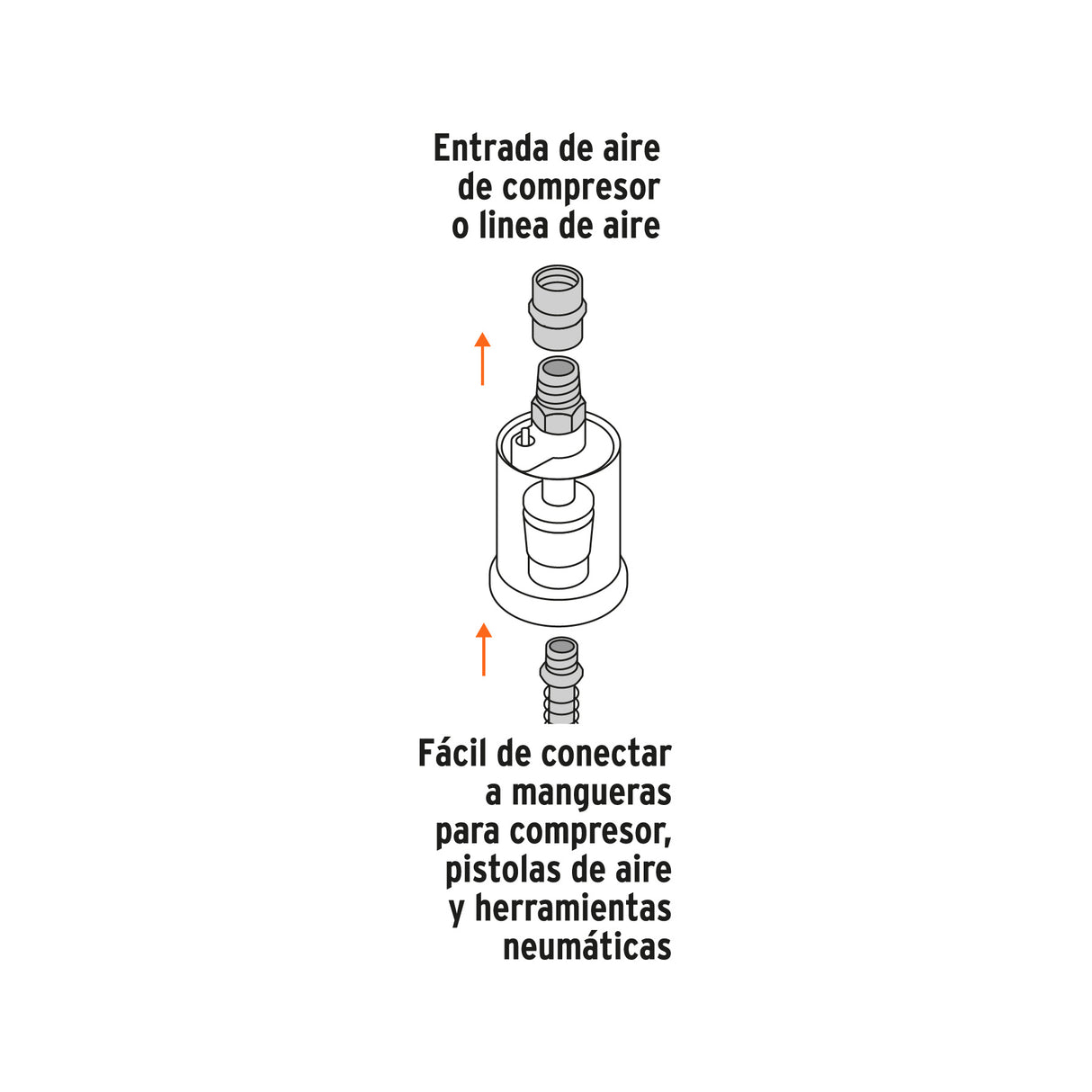 Filtro Separador de Agua y Aceite, Cuerda 1/4' NPT, Truper