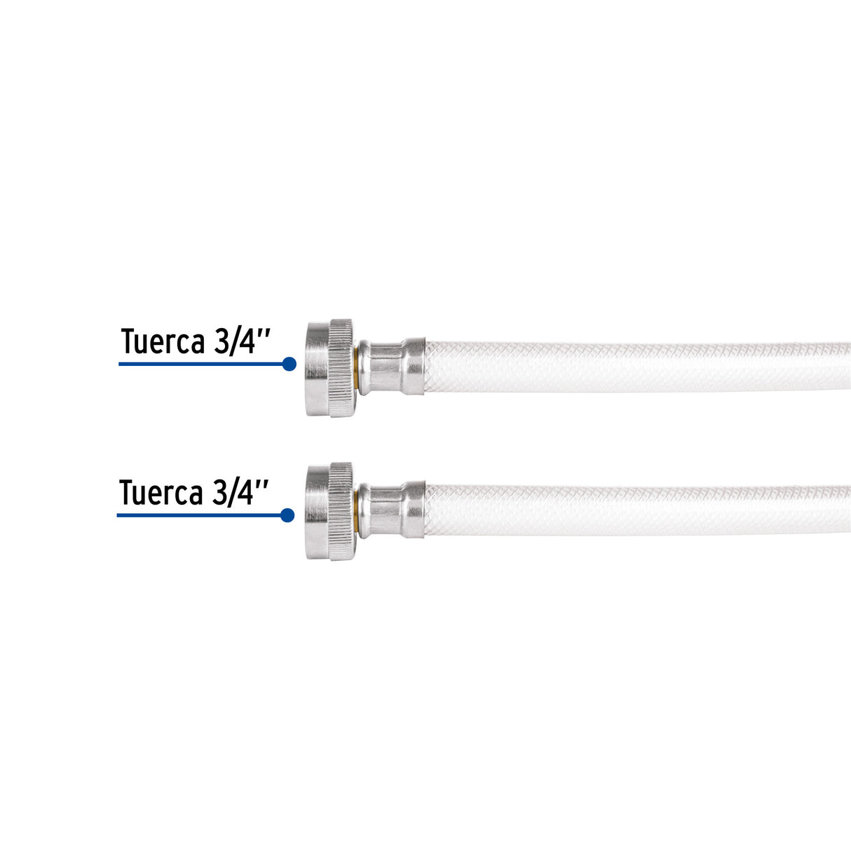 Manguera para Lavadora, Vinilo, 3/4' X 3/4', 1.8 m, Foset