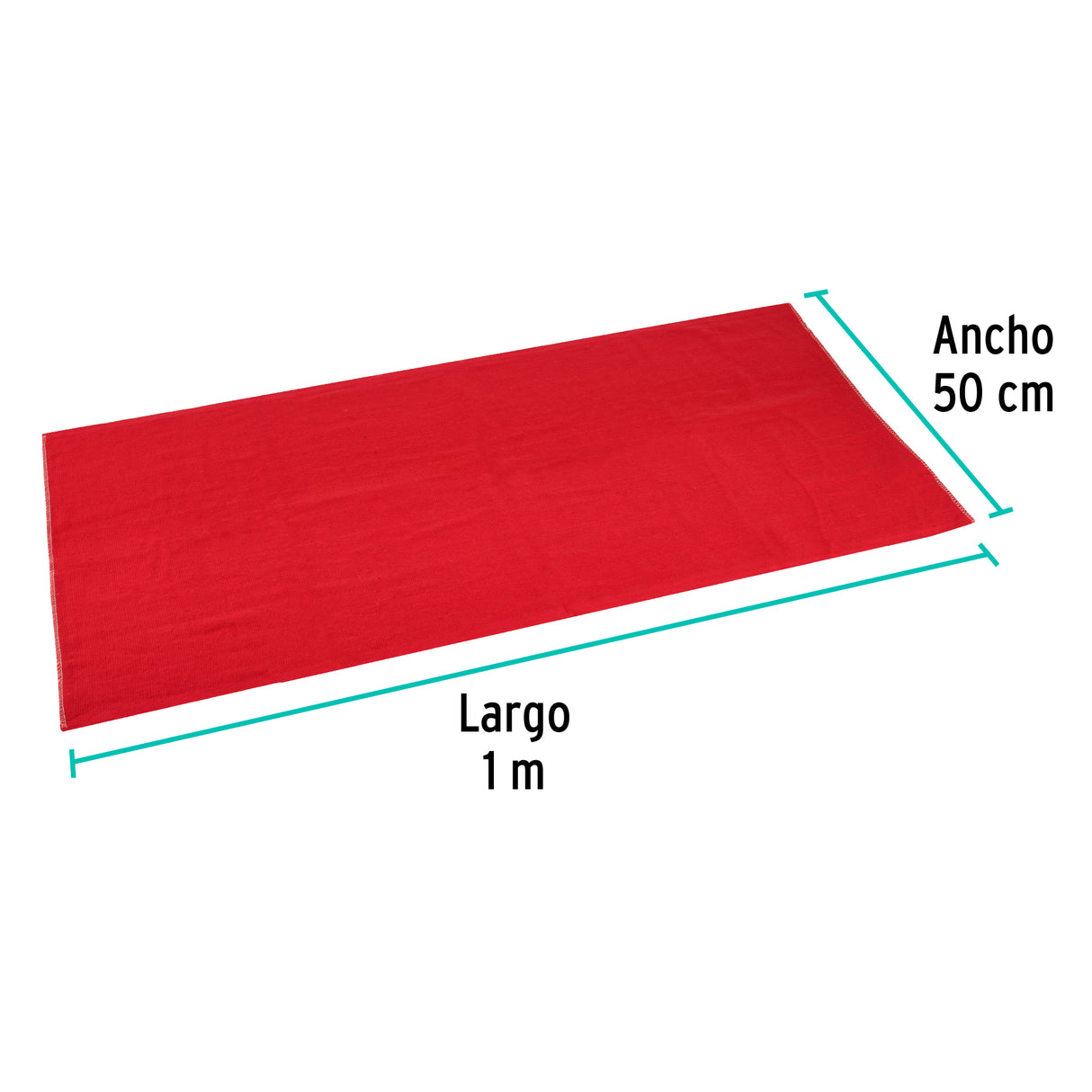 Franela Roja de Algodón de 1 m, Klintek