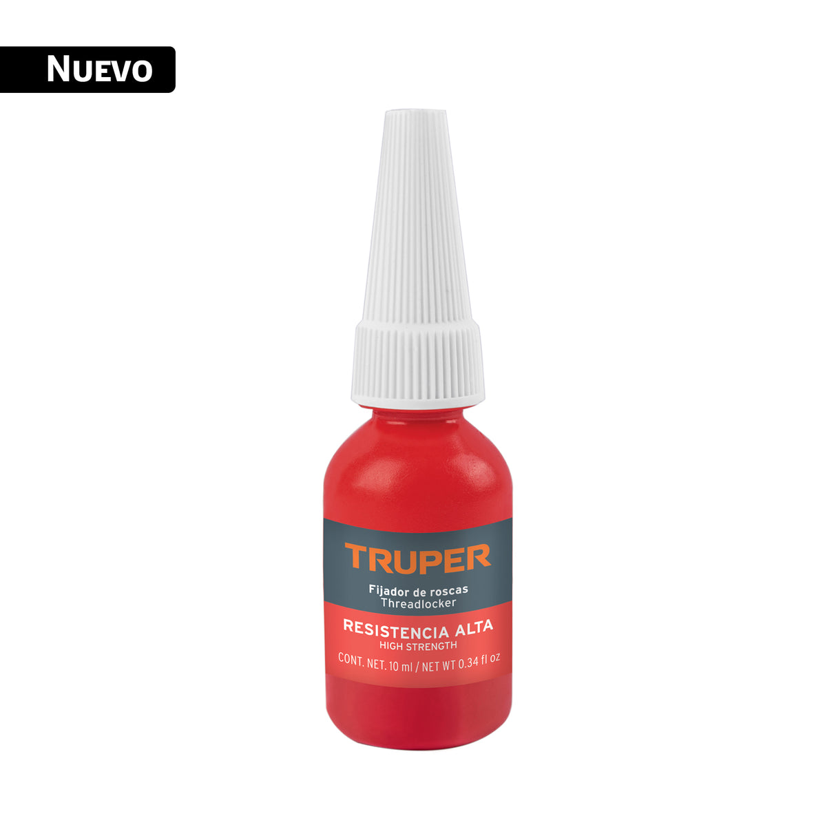 Fijador de Roscas, Permanente, 10 ml, Rojo, Truper