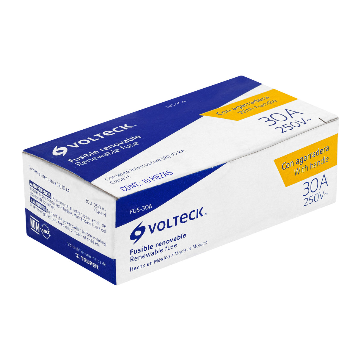 Fusible 30 a con Agarradera, Volteck