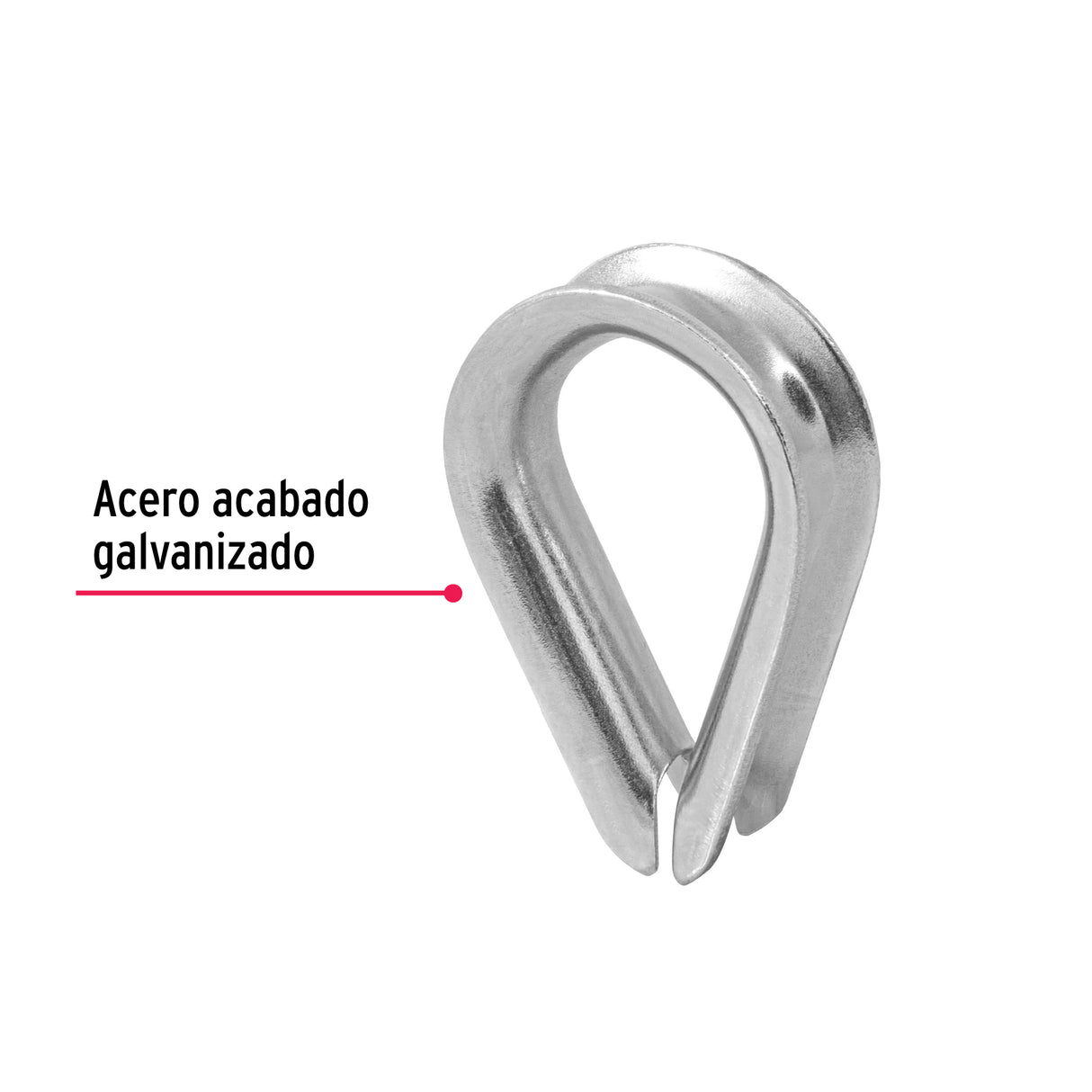 Bolsa con 5 Guardacabos para Cable de Acero de 7/16', Fiero