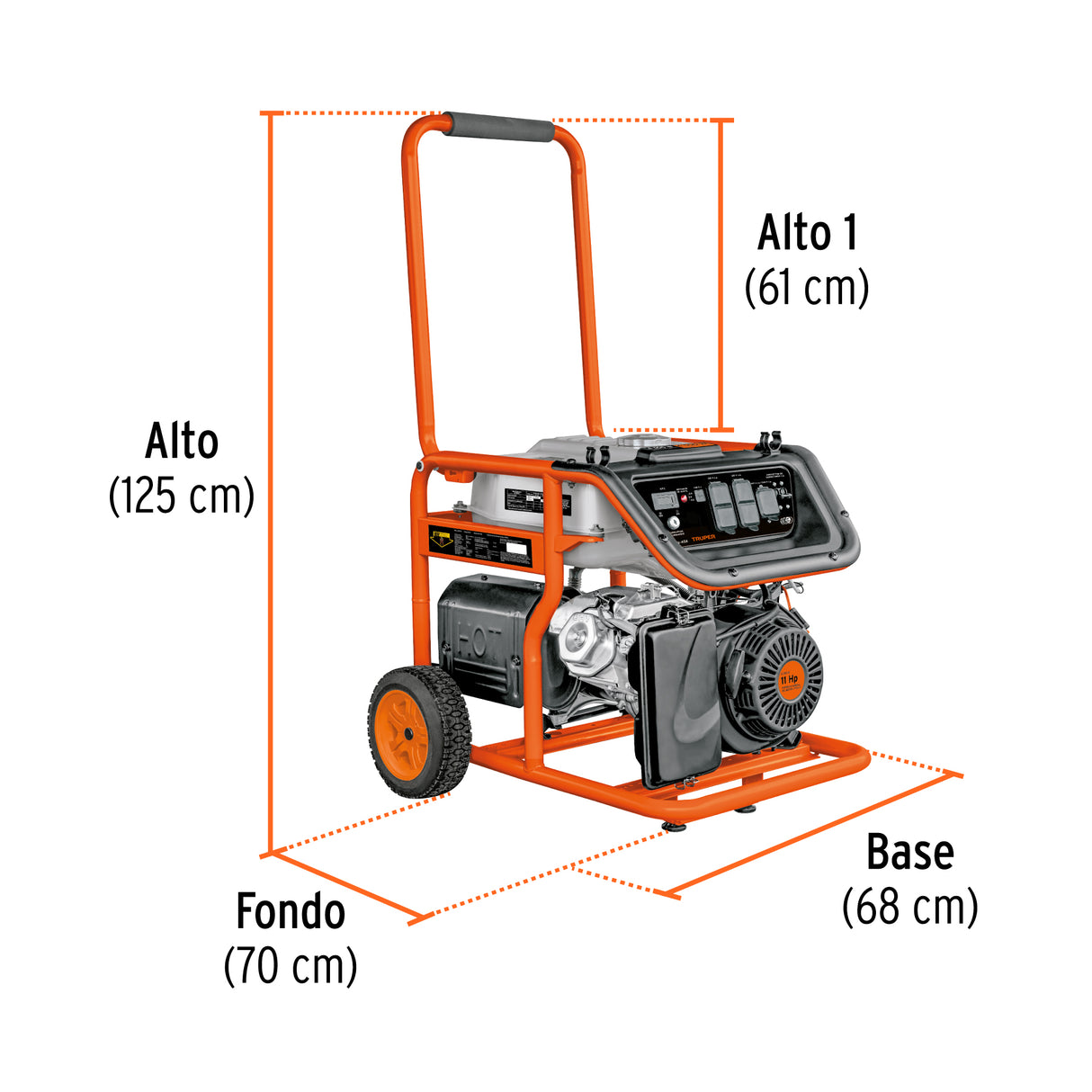 Generador Portátil 4.5 kW Motor a Gasolina, Truper