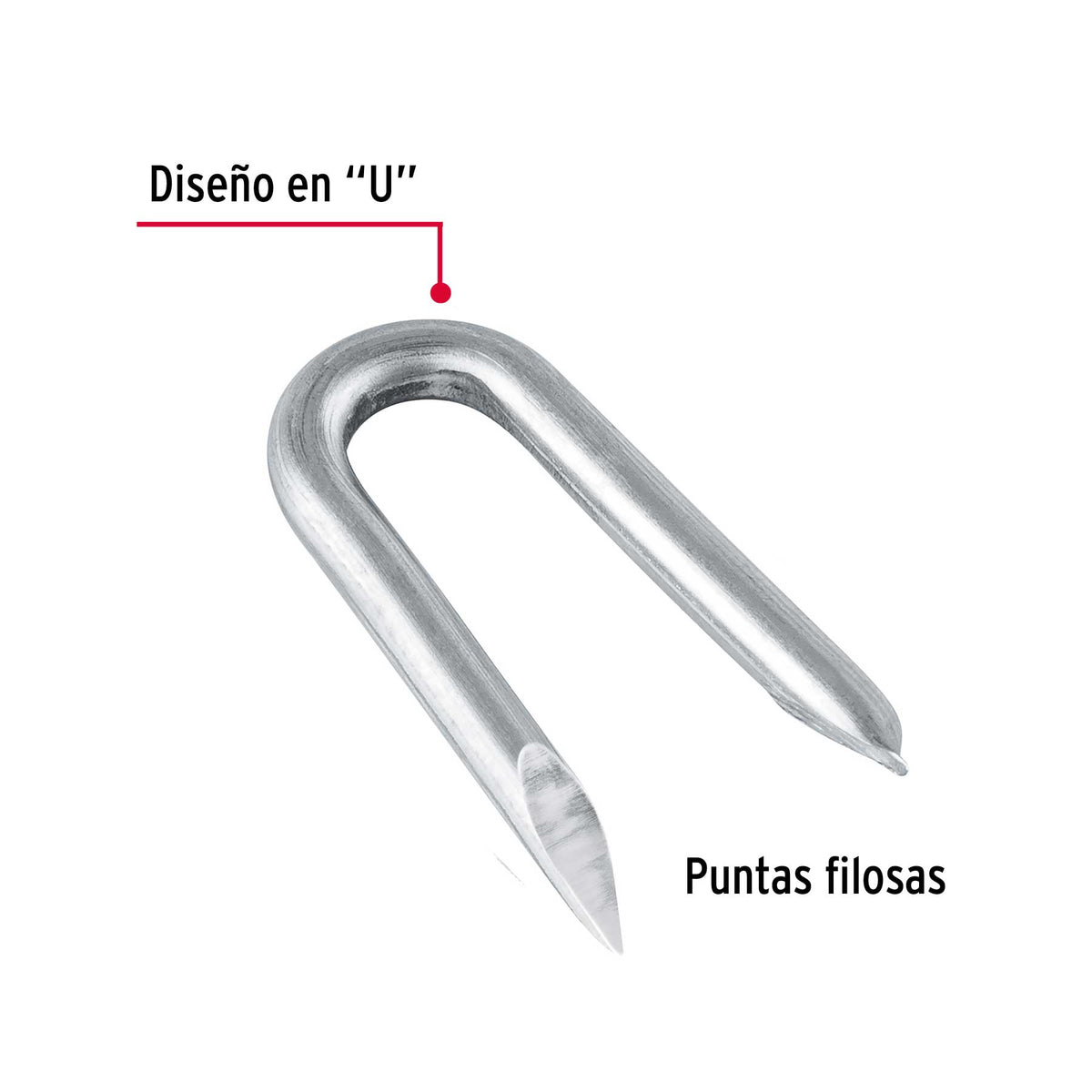 Caja con 10 kg Grapas 1-1/2' Galvanizadas para Alambre de Púas