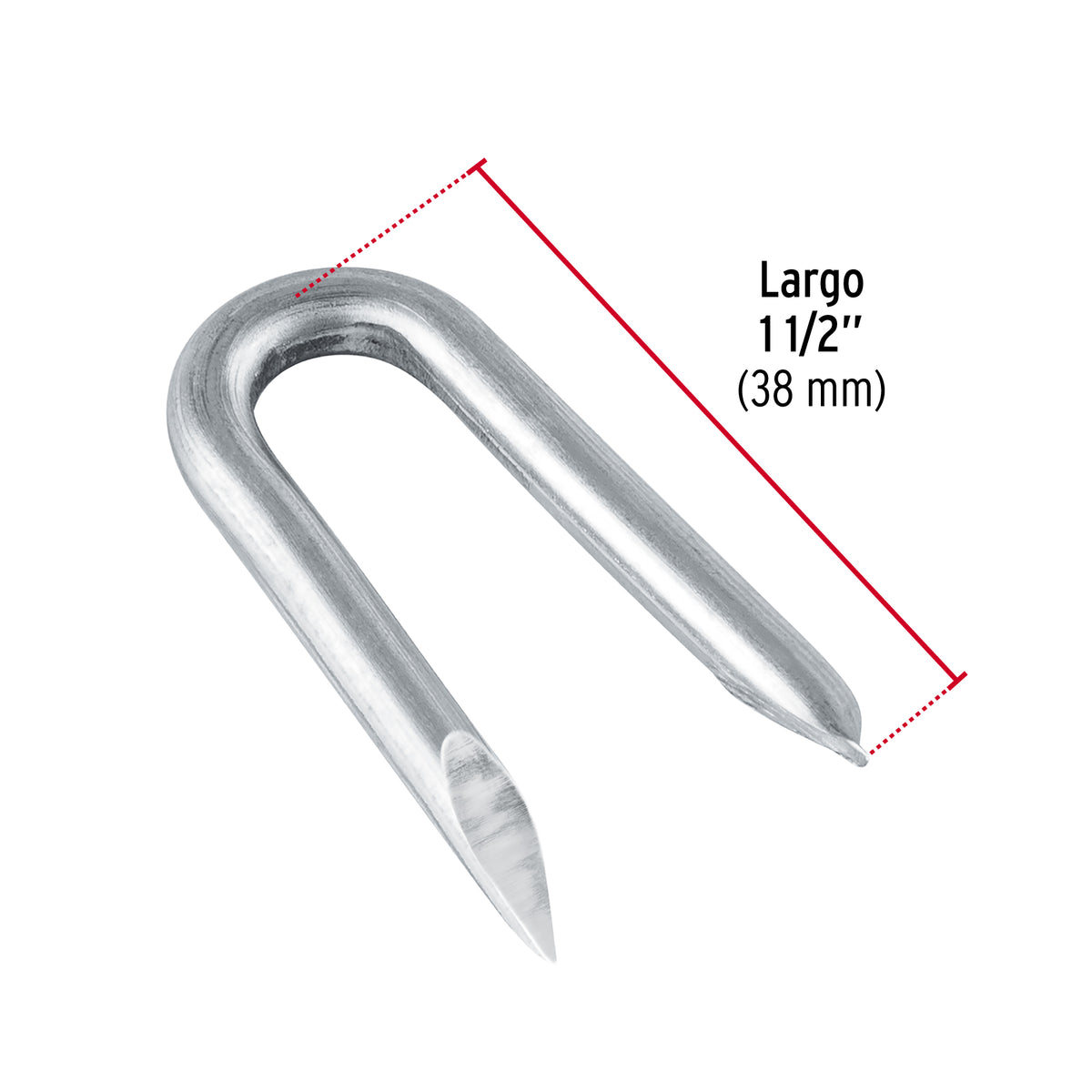 Caja con 10 kg Grapas 1-1/2' Galvanizadas para Alambre de Púas