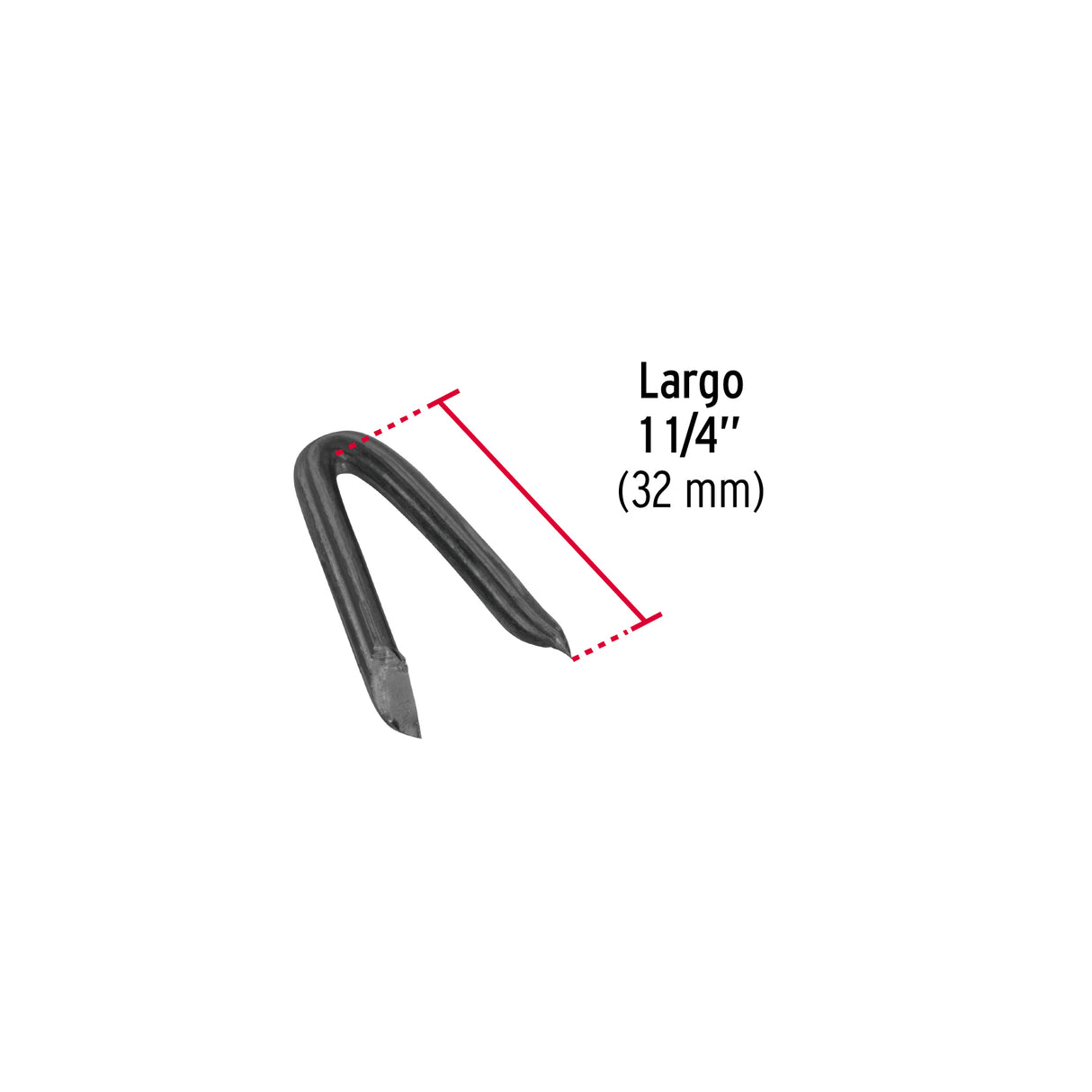 Caja con 10 kg de Grapas 1-1/4' Negras para Alambre de Púas