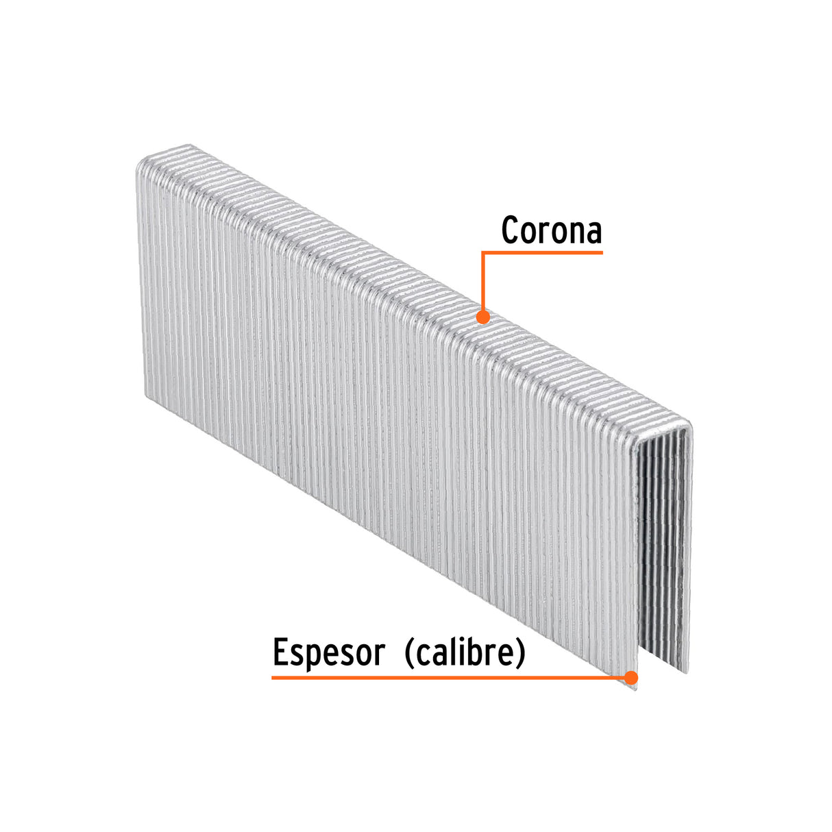 Caja con 1000 Grapas Corona 7/16' Cal. 16, 38 mm para ENNE-160