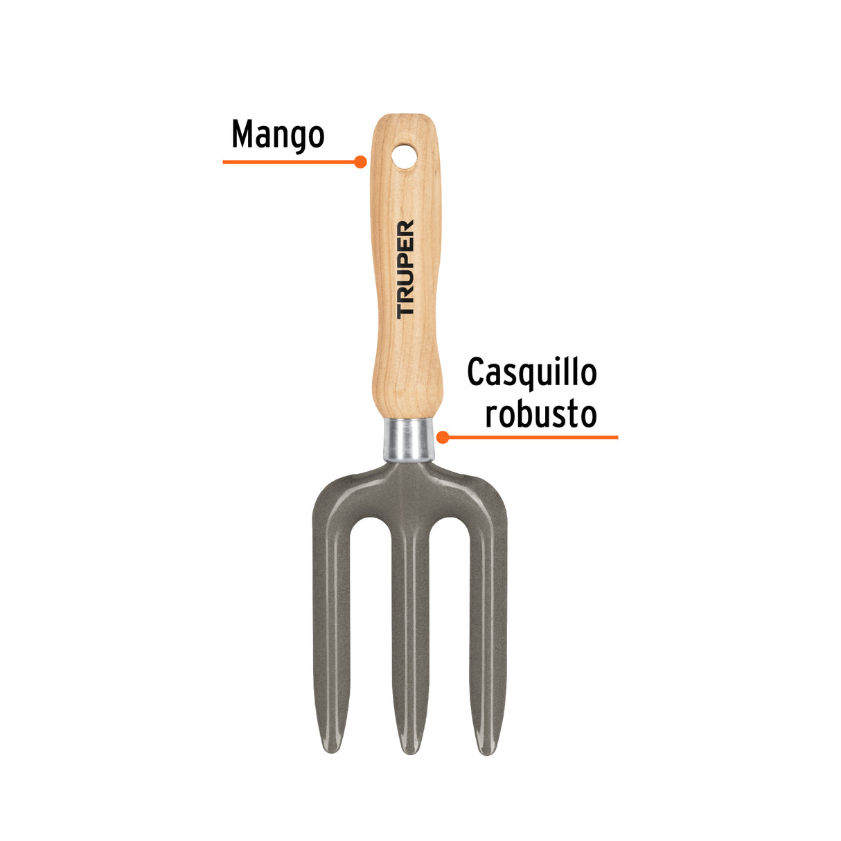 Bieldo para Jardín, Mango de 6', Truper