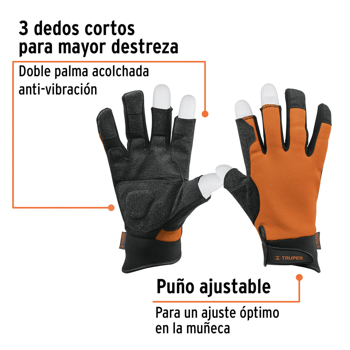 Guantes para Mecánico, Alta Sensibilidad, Truper