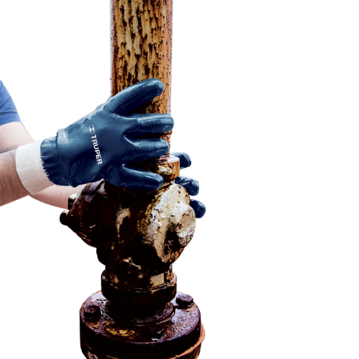 Guantes de Algodón Recubiertos de Nitrilo Puño Tejido, Truper