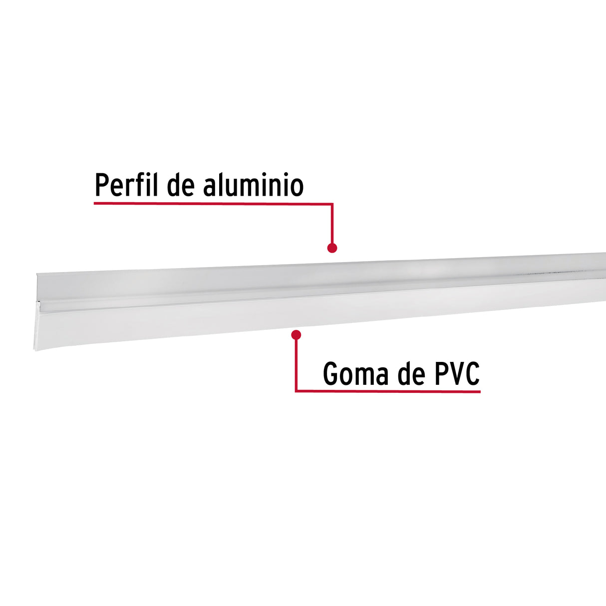 Guardapolvo Fijo de 100 cm, Aluminio, Hermex