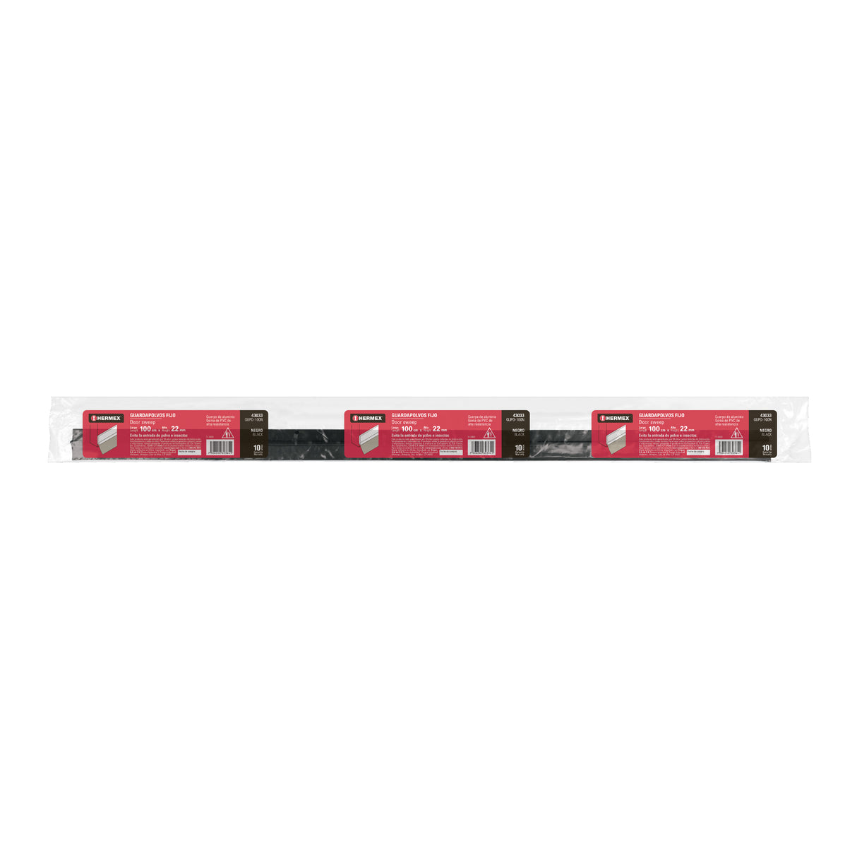 Guardapolvo Fijo de 100 cm, Negro, Hermex