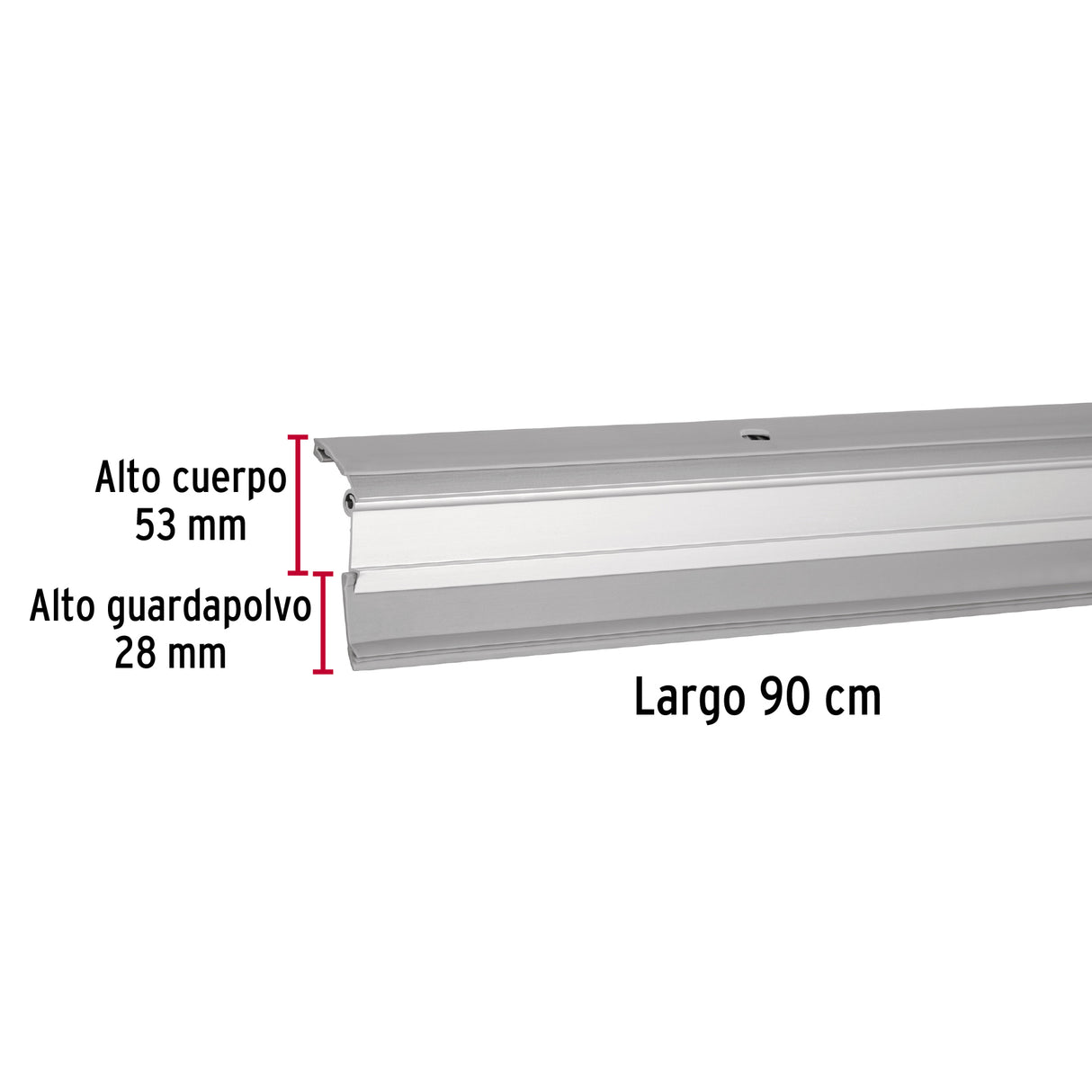 Guardapolvo Automático 90 cm Aluminio, Hermex