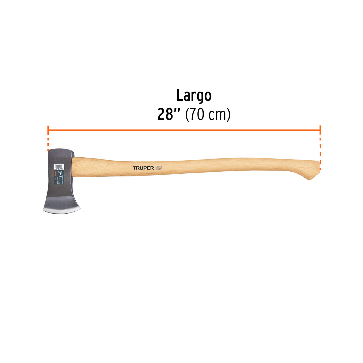 Hacha Boy 2-1/4 lb, Mango de Hickory 28', Truper