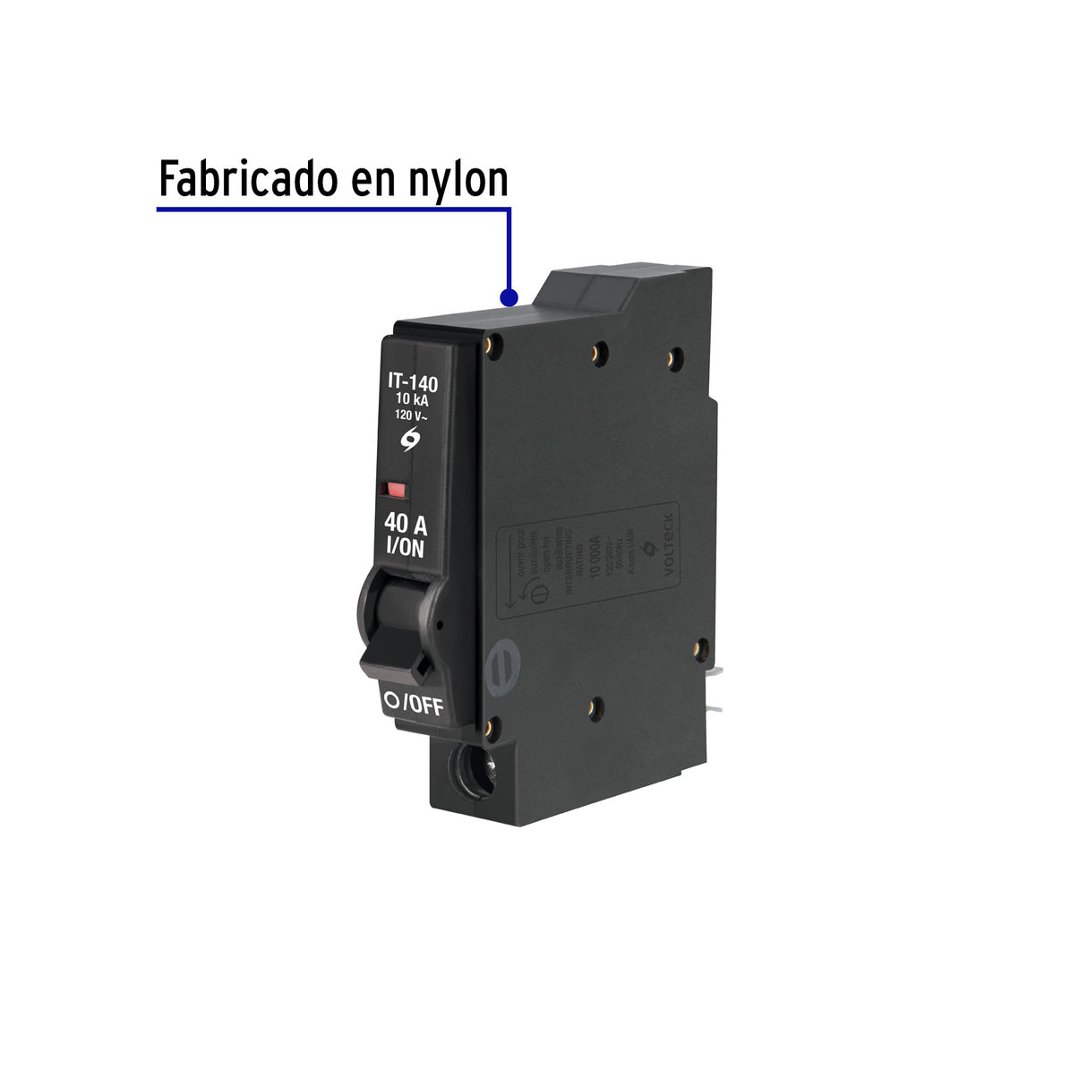 Interruptor de 1 Polo 40 a, Enchufable, Volteck