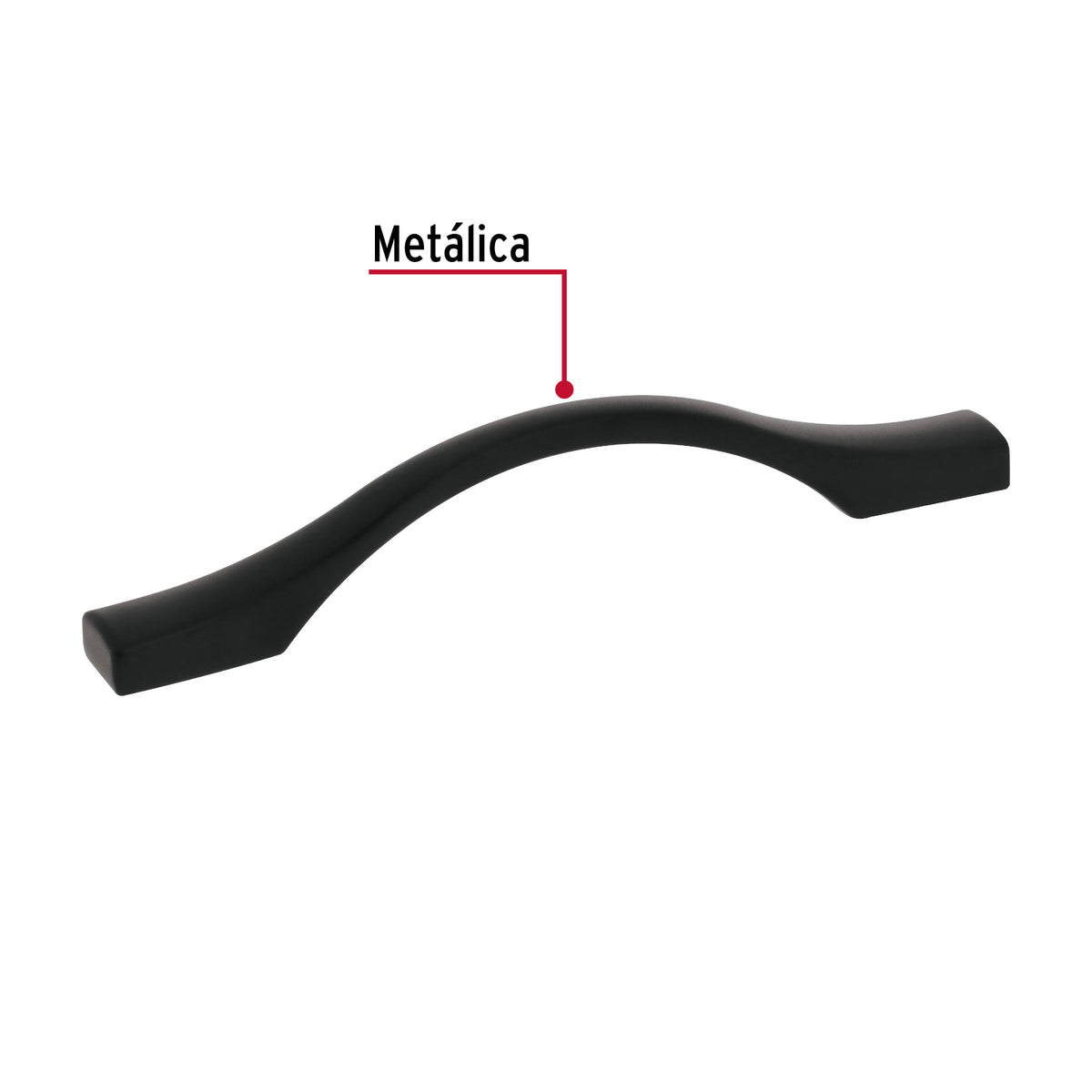 Jaladera de 96 mm, Línea Segovia, Negro, Hermex