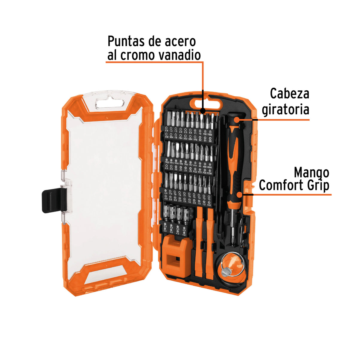 Juego de 77 Piezas para Reparación de Electrónica, Truper