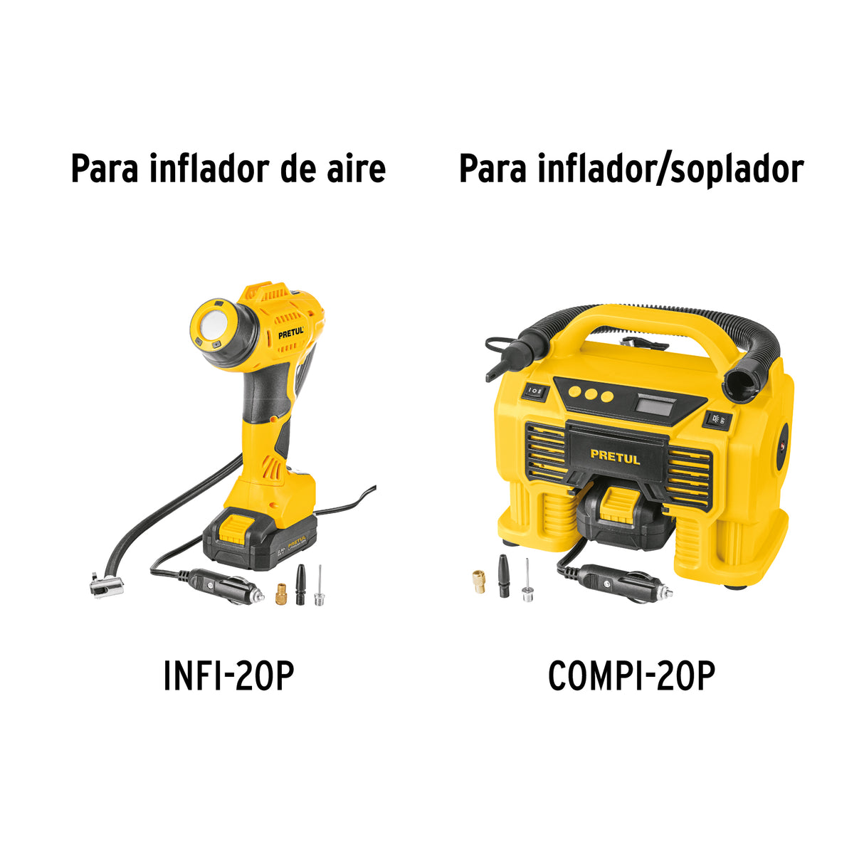 Juego de Válvulas para Inflador Inalámbrico, Pretul